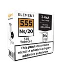 Element 555 Tobacco NS20 E-Liquid Pods