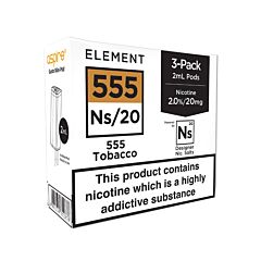 Element 555 Tobacco NS20 E-Liquid Pods