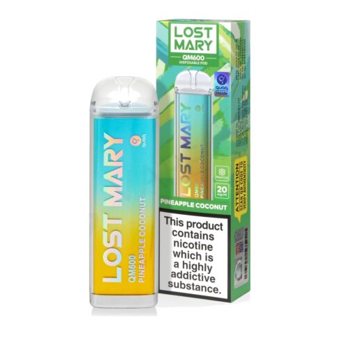 Pineapple Coconut Lost Mary QM600 Disposable Vape 