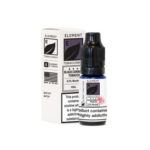 Blackcurrant Tobacco | 10ml Element Tobacconist E-Liquid