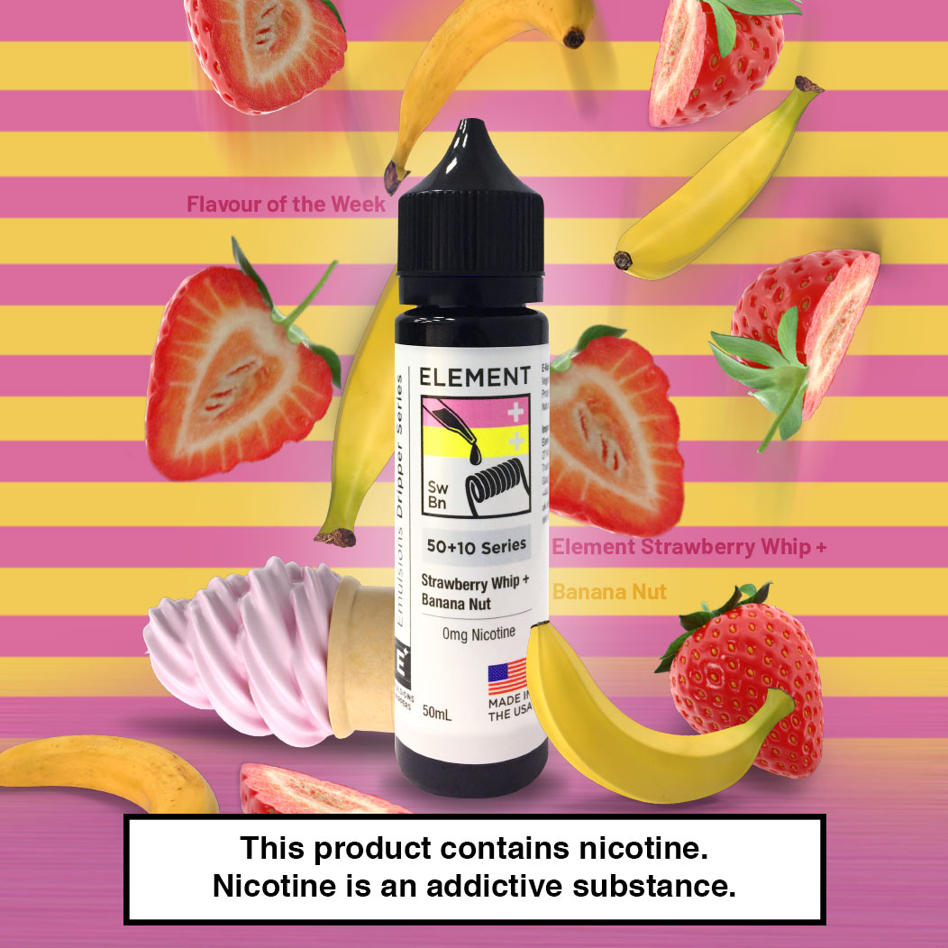 Flavour of the Week - Strawberry Whip & Banana Nut by Element E-Liquid